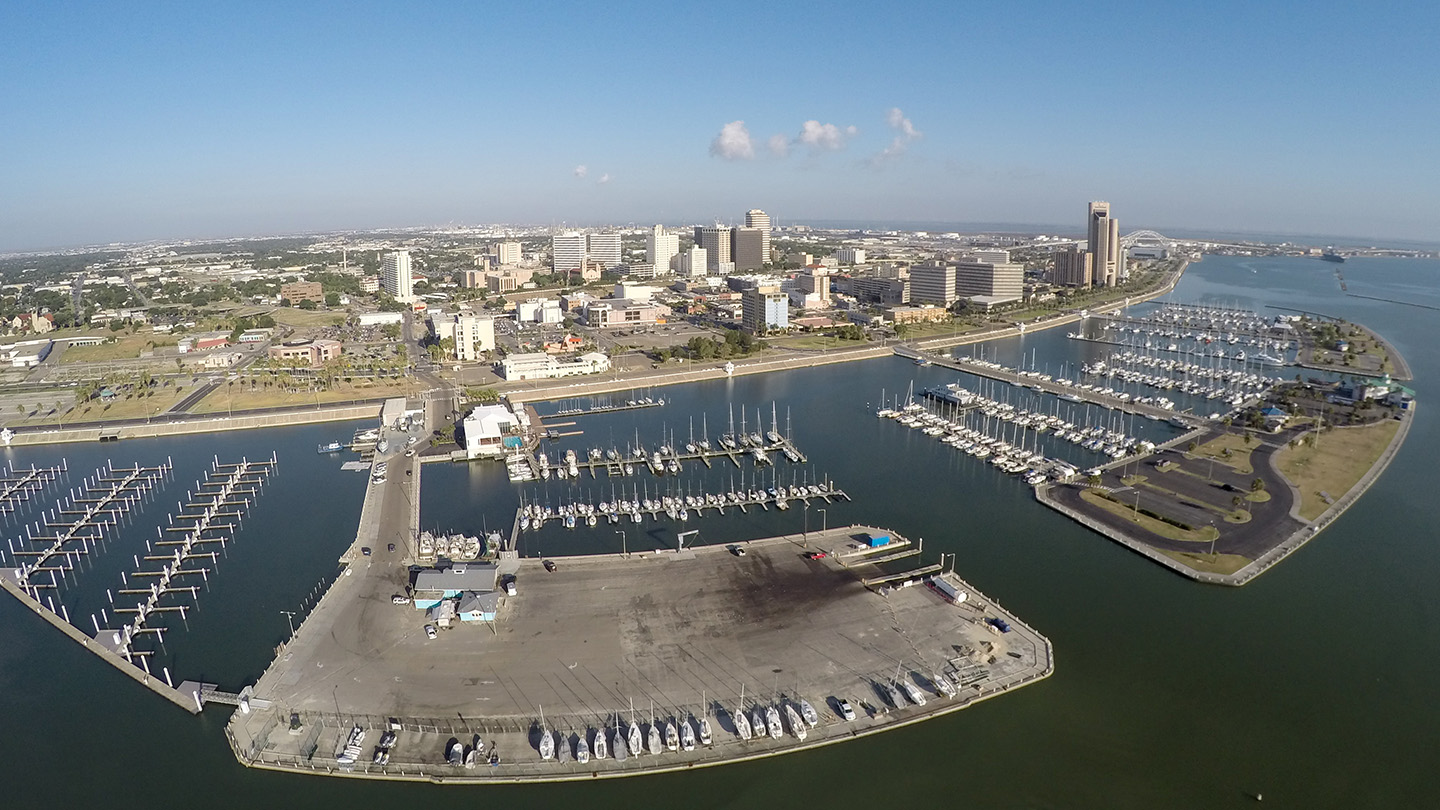 Aerial view of Corpus Christi Marina