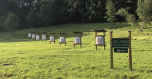 Archery targets in the adult portion of the Saratoga range.