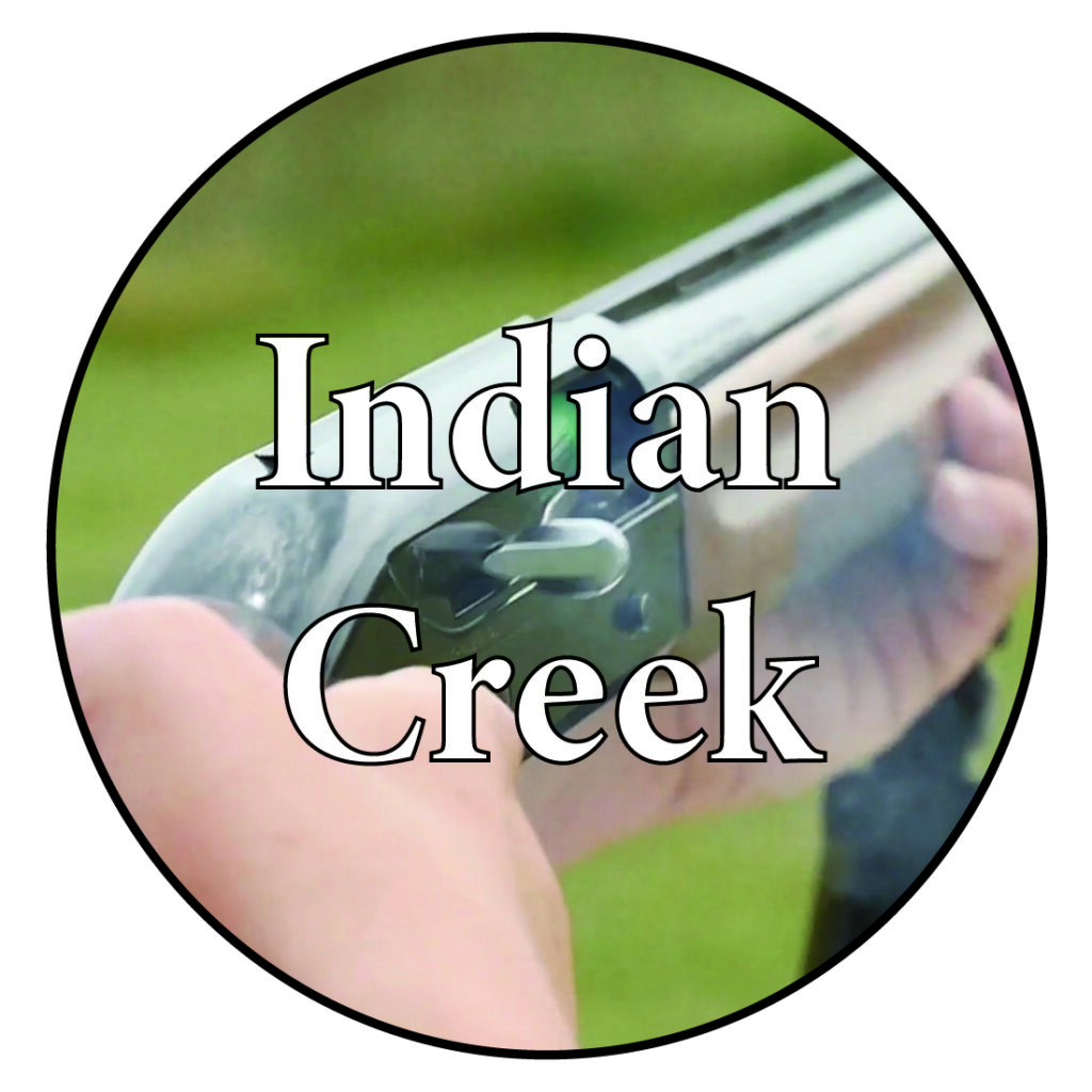 An image of a gun with the words Indian Creek over the image.