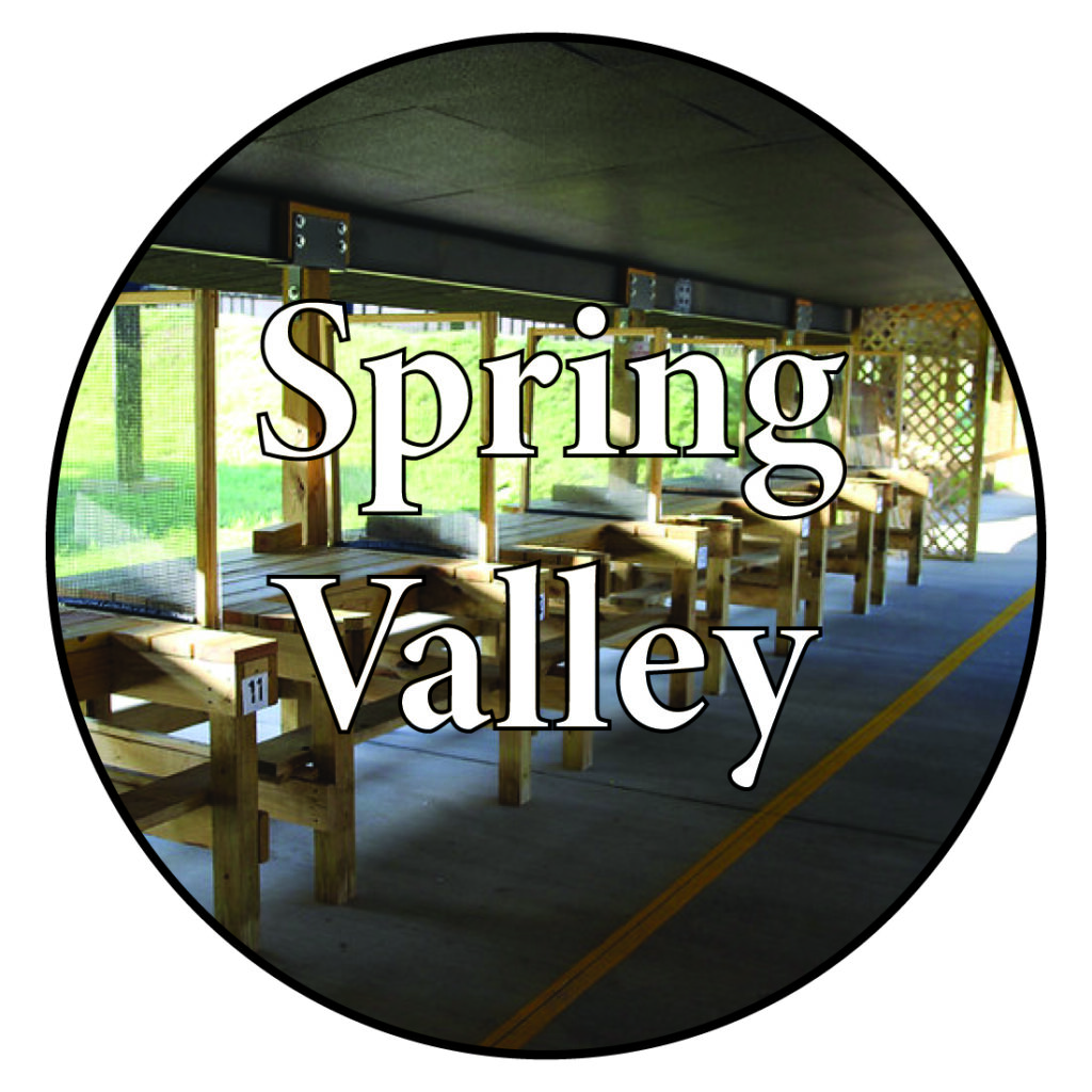 An image of a shooting range with the words Spring Valley over it.