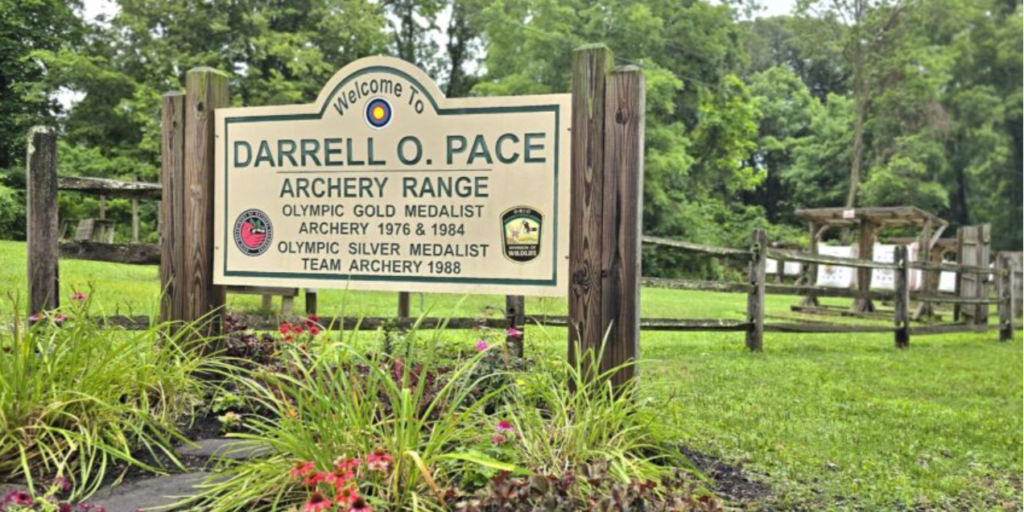 Darrel O. Pace Archery Range sign